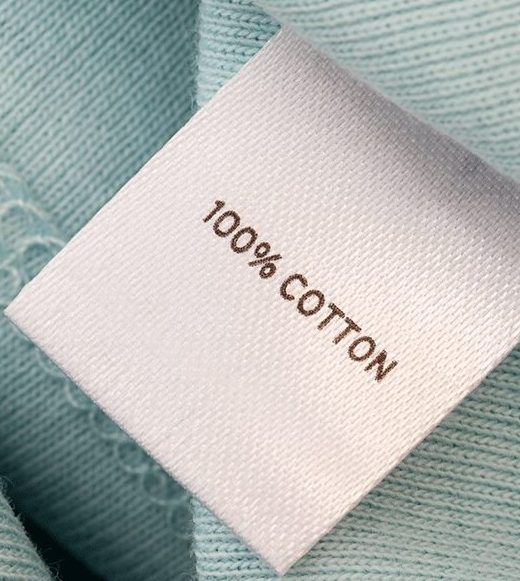Clothing tag- check the label to make sure it's 100% cotton